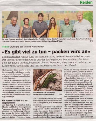 Zeitungsbericht 27.08.2020